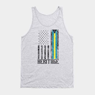 Bahamas Hispanic Heritage destressed flag Tank Top